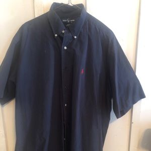 Men’s Ralph Lauren Polo button up shirt.. size L navy blue.. only worn once